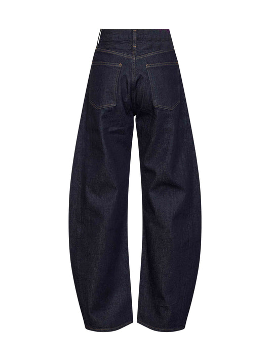 Jeans Luna High Rise Pieced Taper in denim blu