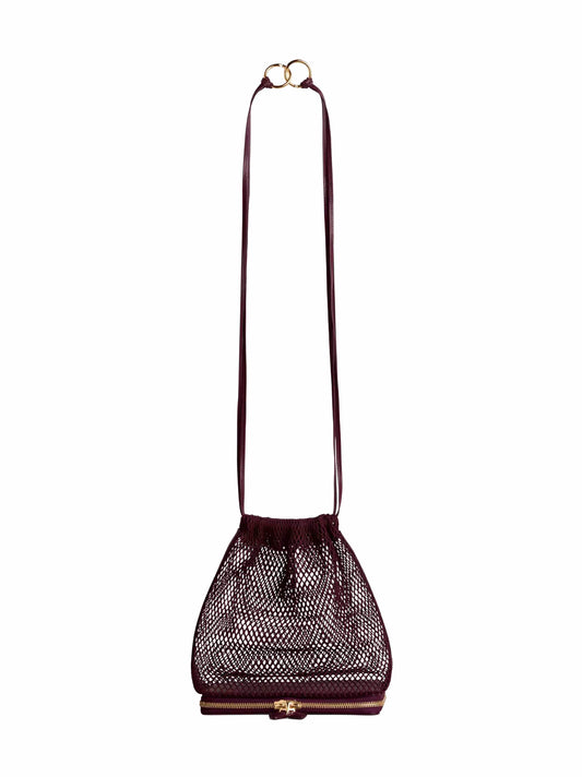 Borsa con coulisse Le Pochon rosso granato