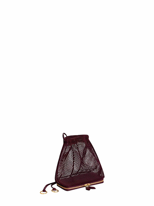 Borsa con coulisse Le Pochon rosso granato