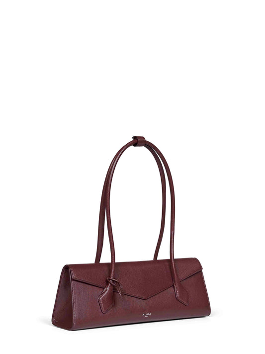 Borsa a spalla Le Teckel Flap media rosso granata