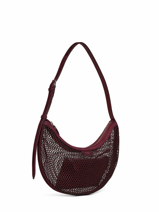 Borsa a spalla One Piece Demi Lune rosso granato