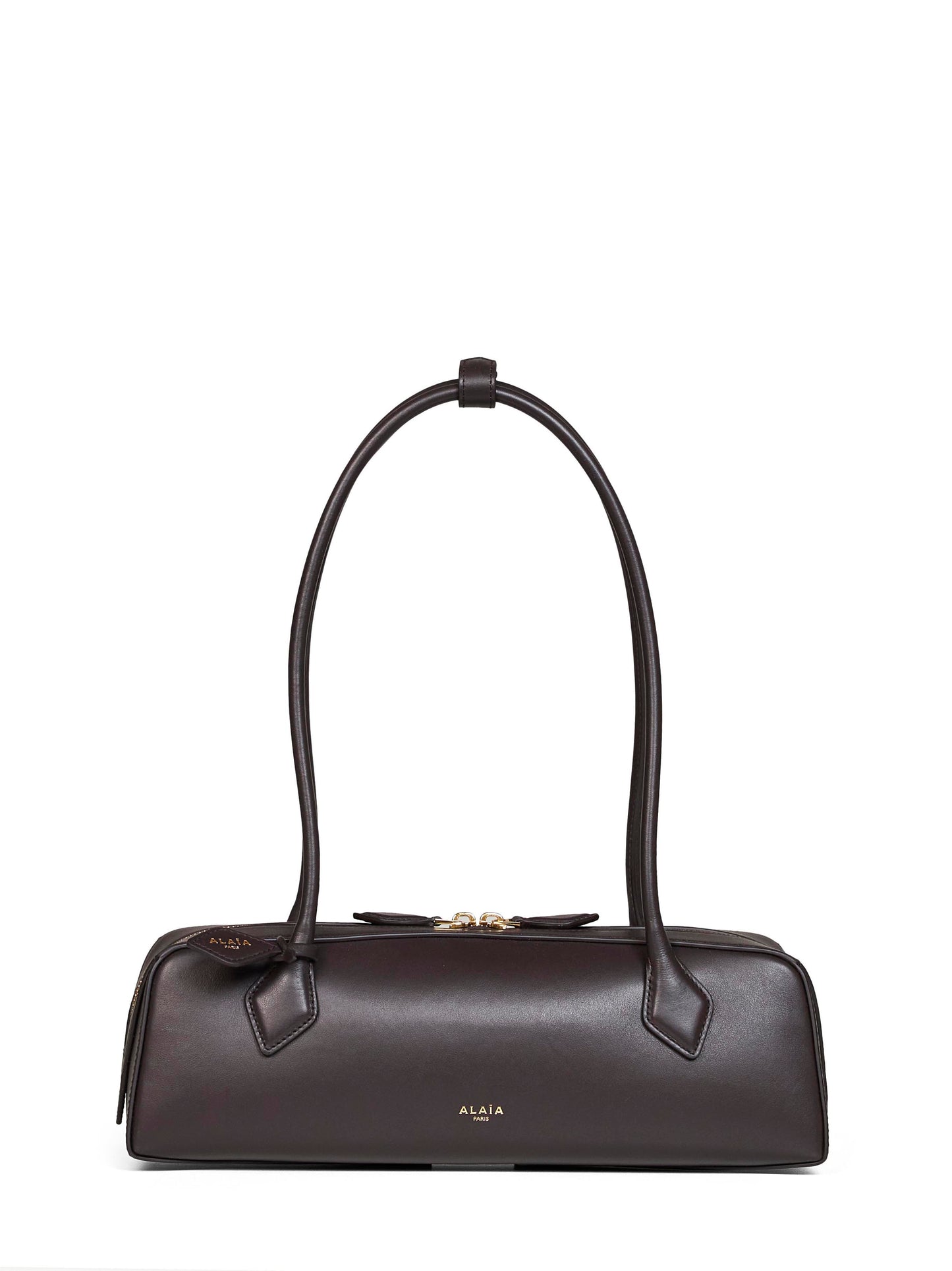 Dark brown Le Teckel medium shoulder bag