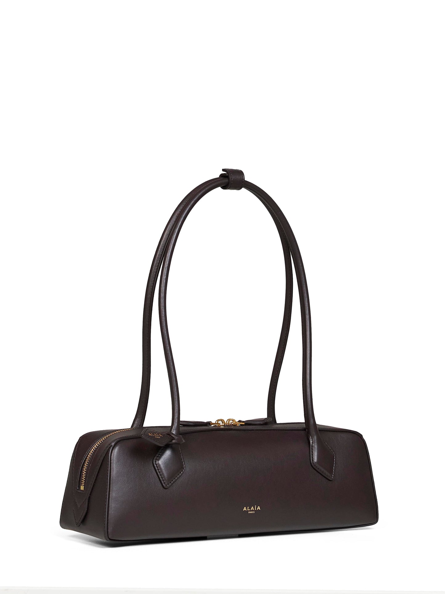 Dark brown Le Teckel medium shoulder bag