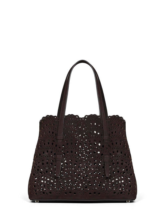Dark brown Mina 25 medium tote bag