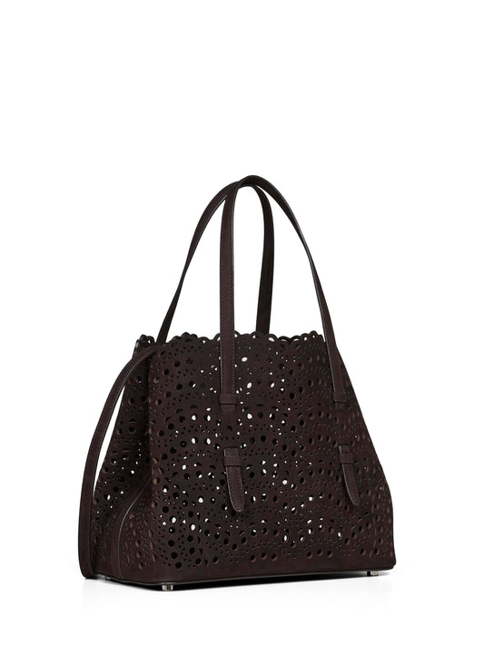 Dark brown Mina 25 medium tote bag