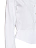 White cotton poplin peplum shirt