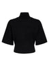Black cashmere knit high neck sweater