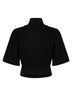 Black cashmere knit high neck sweater