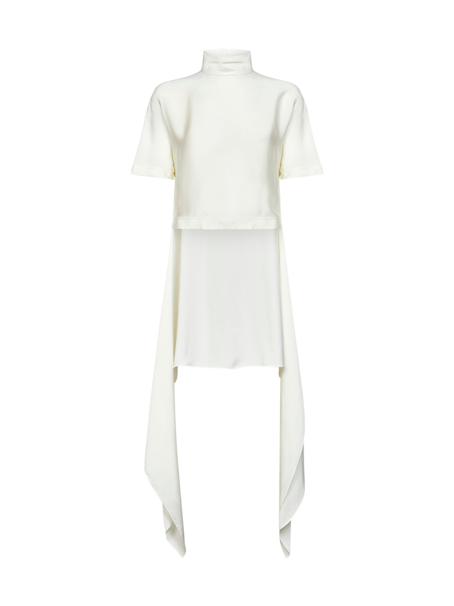 Cream white cady asymmetric top