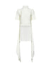 Cream white cady asymmetric top