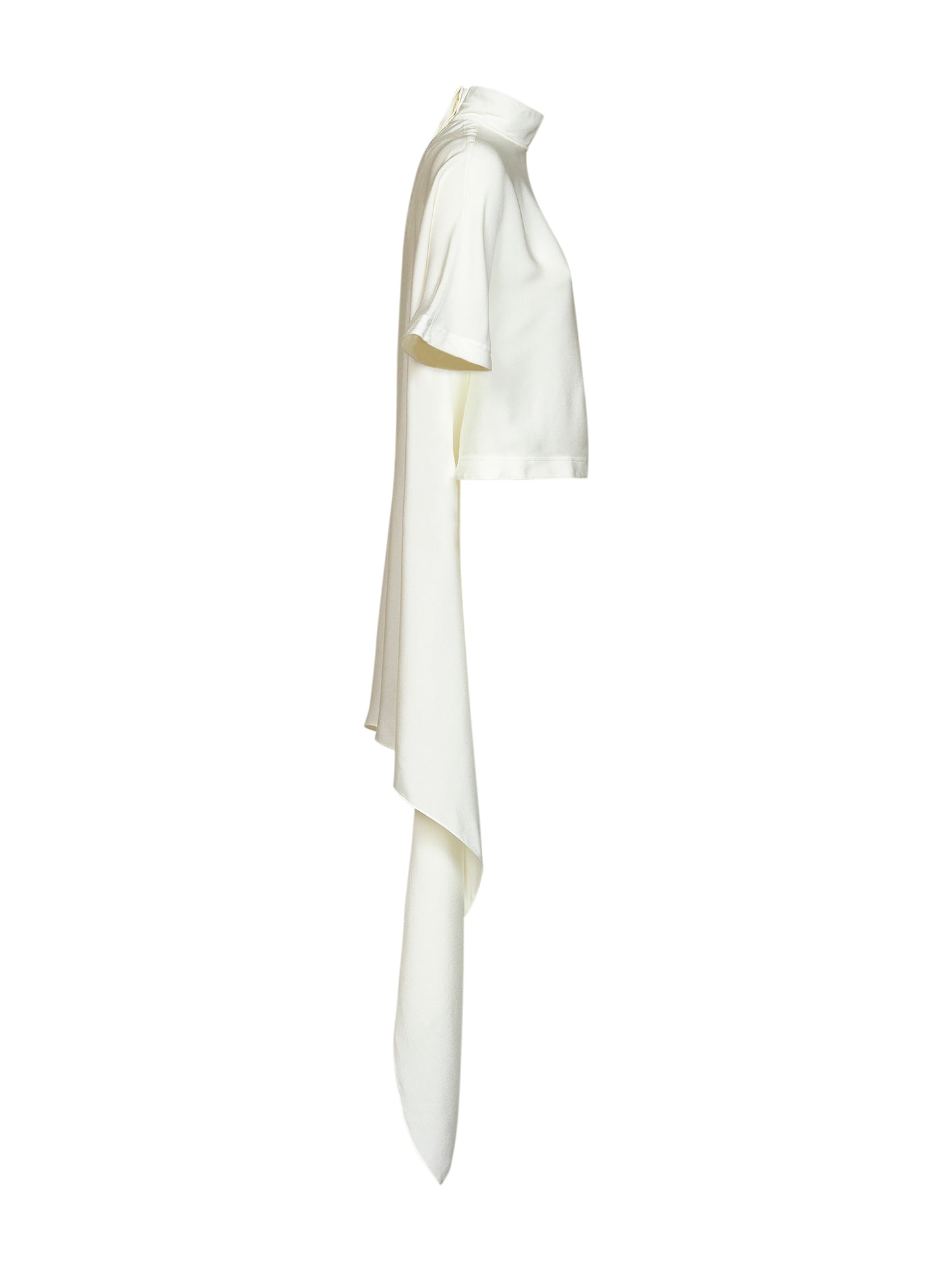 Cream white cady asymmetric top