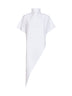 T-shirt lunga Triangle in jersey di cotone bianco