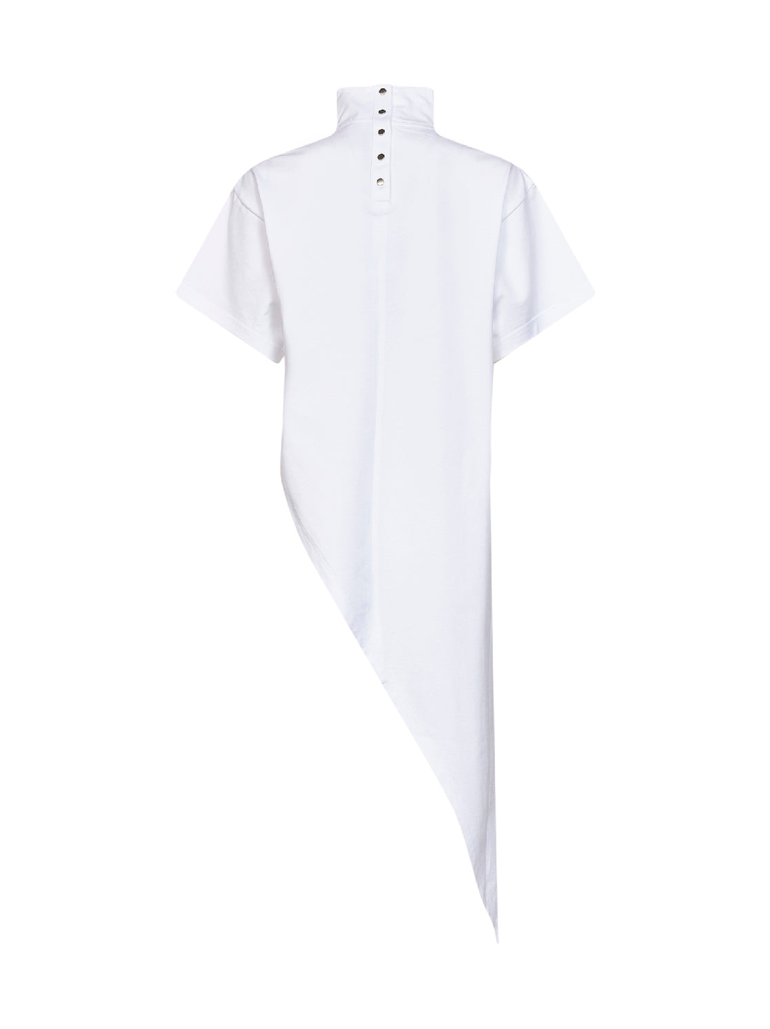 T-shirt lunga Triangle in jersey di cotone bianco