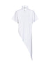 T-shirt lunga Triangle in jersey di cotone bianco