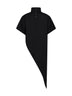 Black cotton jersey Triangle long T-shirt