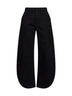 Black cotton denim petal jeans