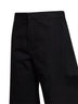 Black cotton denim petal jeans