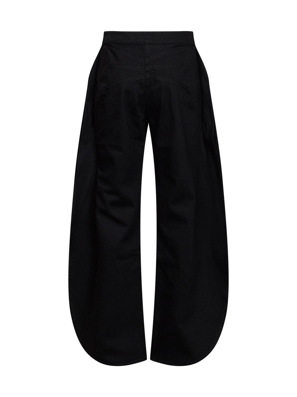 Black cotton denim petal jeans