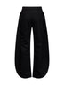 Black cotton denim petal jeans