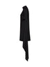 Miniabito asimmetrico a T-shirt in viscosa nera<BR/>