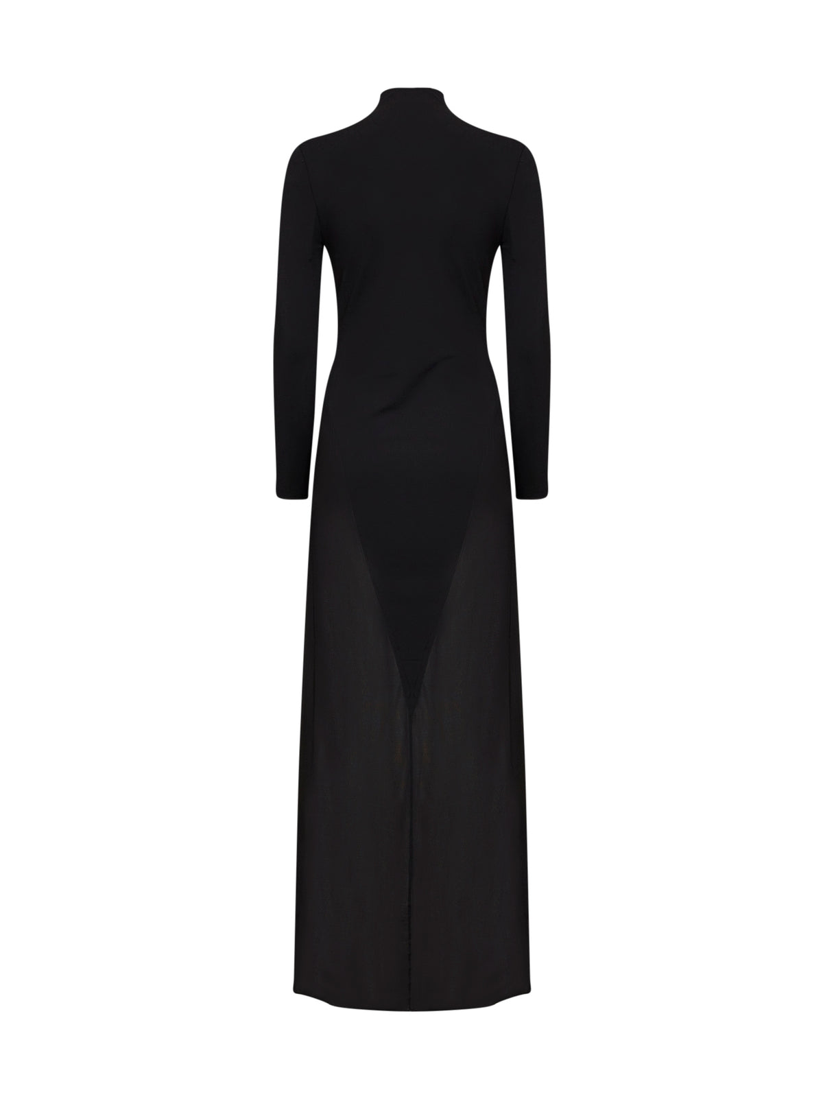 Black jersey Body Conscious column maxi dress