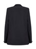 Black enver satin oversized double-breasted blazer