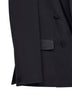 Black enver satin oversized double-breasted blazer