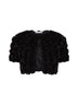 Black rose taffeta cropped jacket