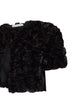 Black rose taffeta cropped jacket