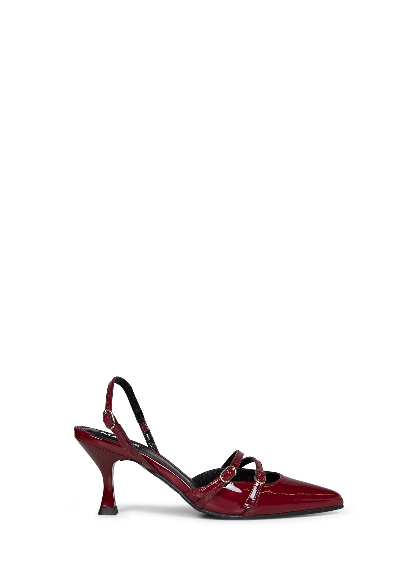 Décolleté slingback Joelle in pelle verniciata bordeaux