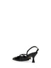 Black patent leather Joelle slingback pumps