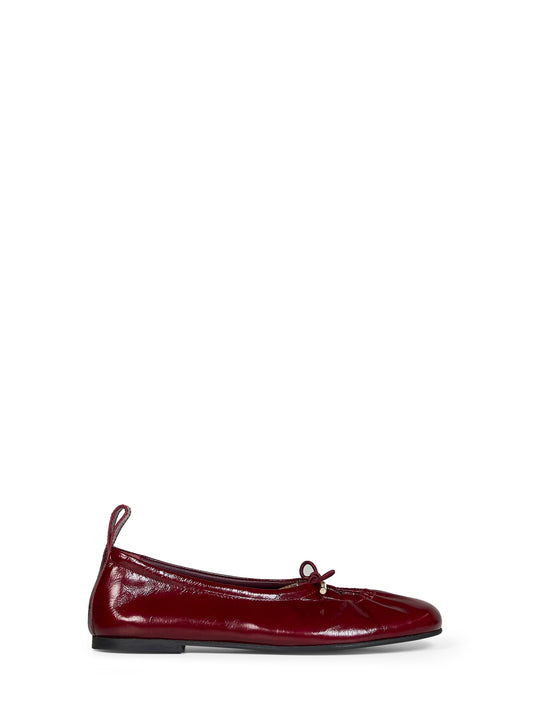 Ballerine Rosalind in pelle verniciata bordeaux