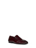 Burgundy crinkled-effect leather Aven loafers