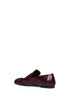 Burgundy crinkled-effect leather Aven loafers