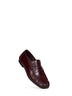 Burgundy crinkled-effect leather Aven loafers