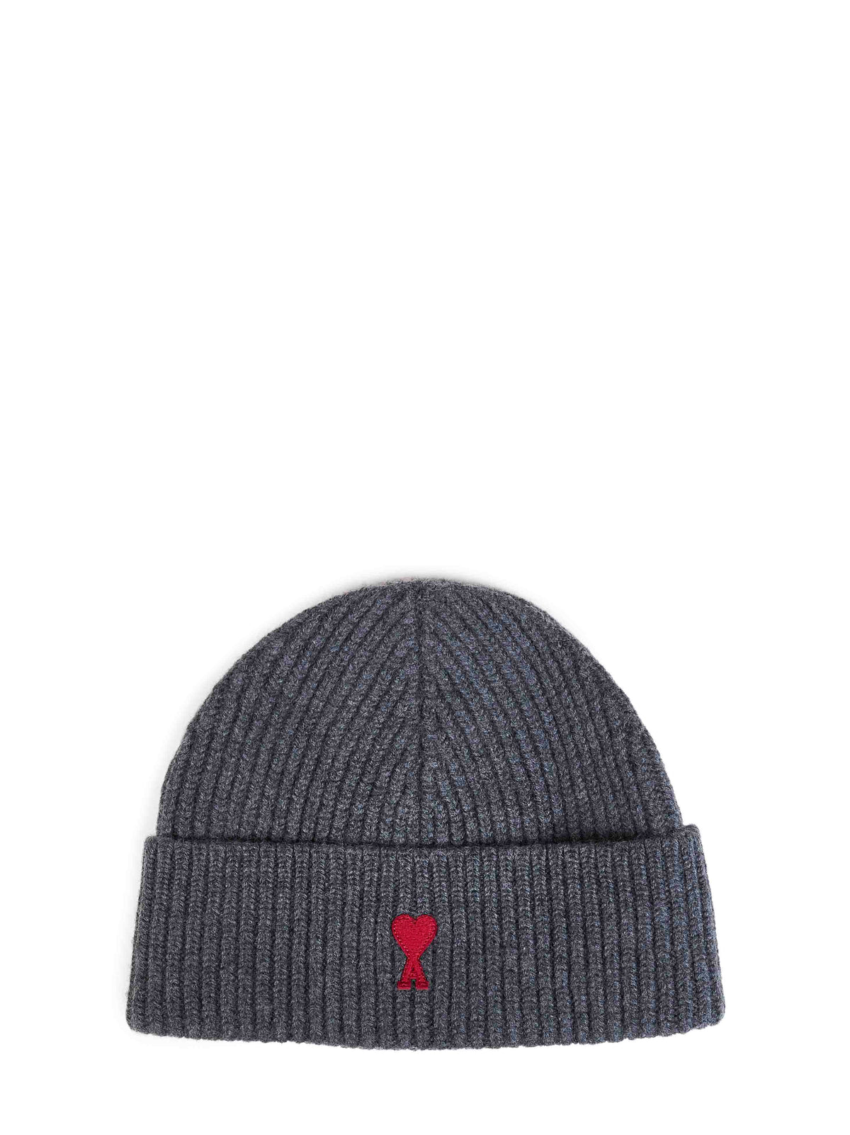Berretto Ami de Cœur in maglia di lana merino infeltrita grigia