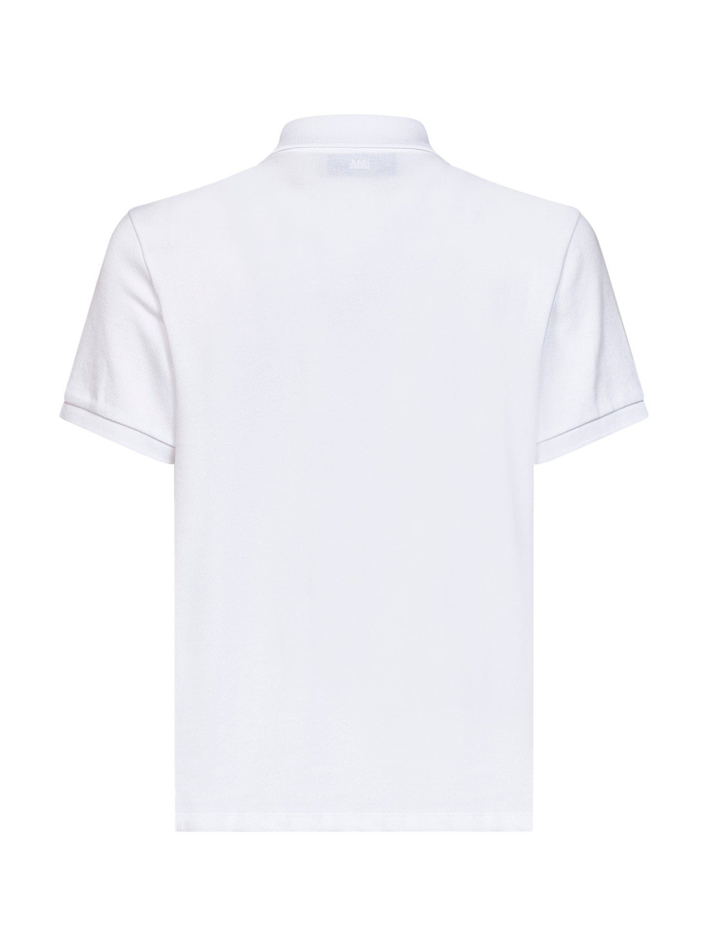 Polo Ami de Cœur in piquet di cotone bianco