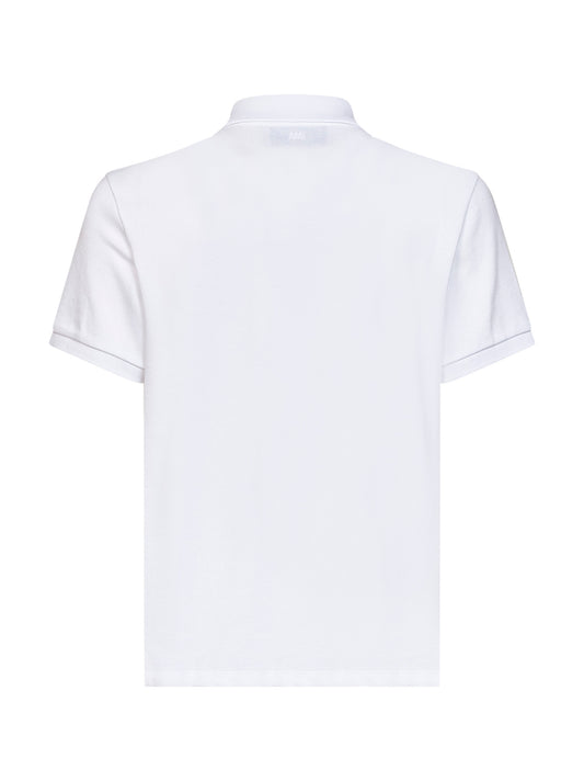 White cotton piqué Ami de Cœur polo shirt