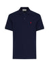 Polo Ami de Cœur in piquet di cotone blu notte