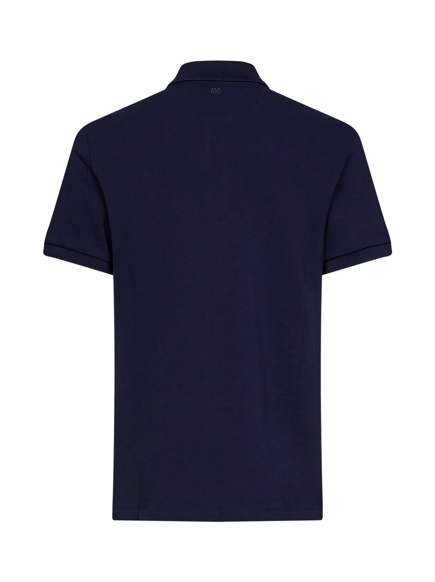 Polo Ami de Cœur in piquet di cotone blu notte