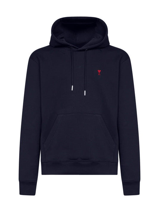 Midnight blue cotton Ami de Cœur hoodie