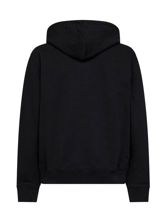 Black cotton Ami de Cœur zip-up hoodie