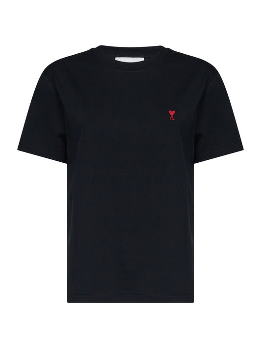Black cotton jersey Ami de Cœur T-shirt
