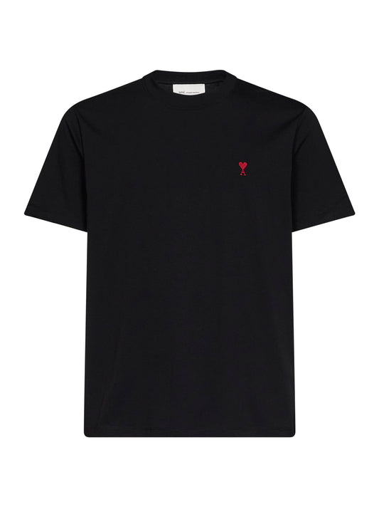 Black cotton Ami de Cœur T-shirt
