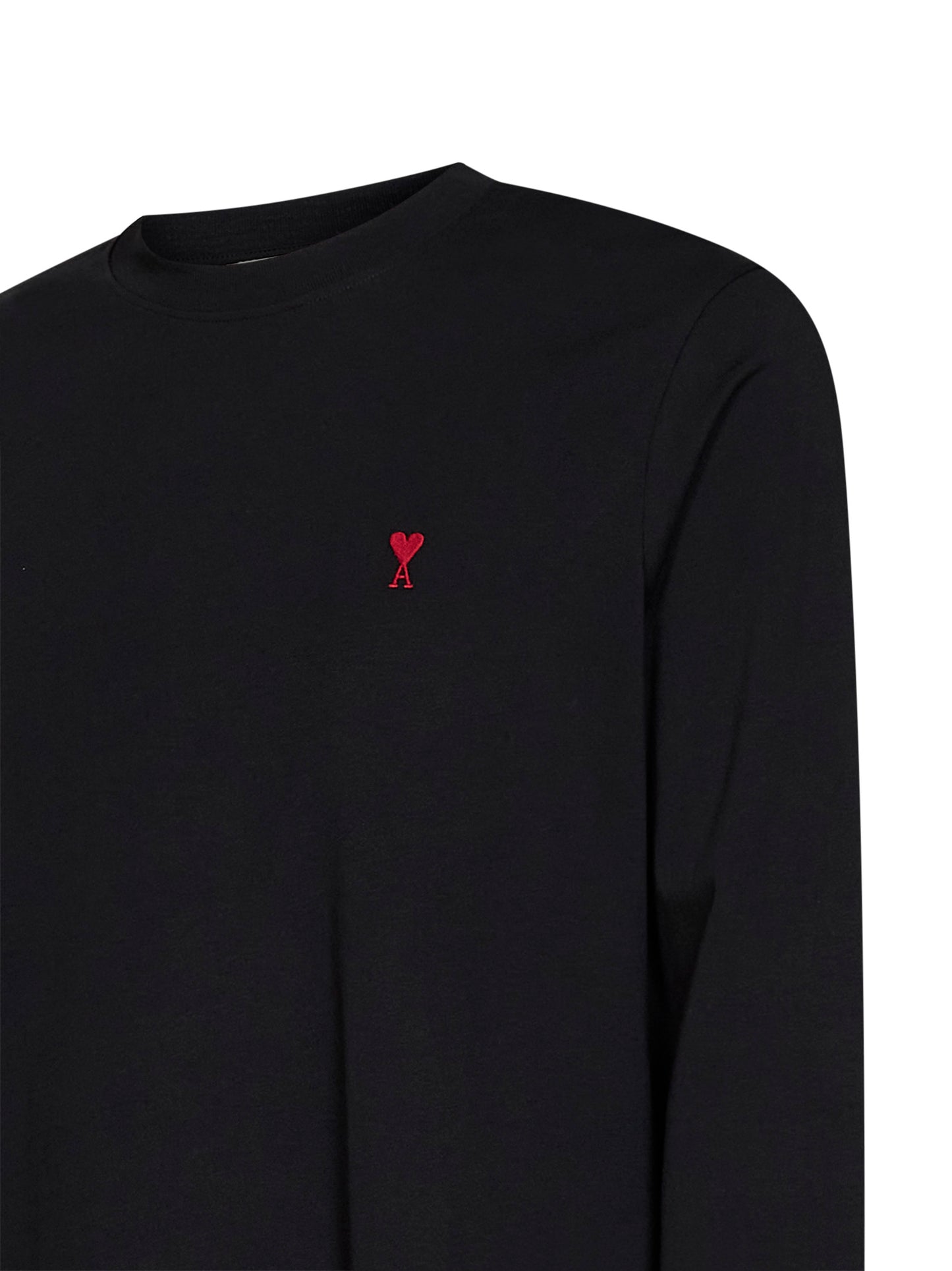 Black cotton Ami de Cœur long-sleeved T-shirt