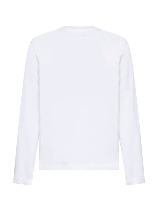White cotton Ami de Cœur long-sleeved T-shirt