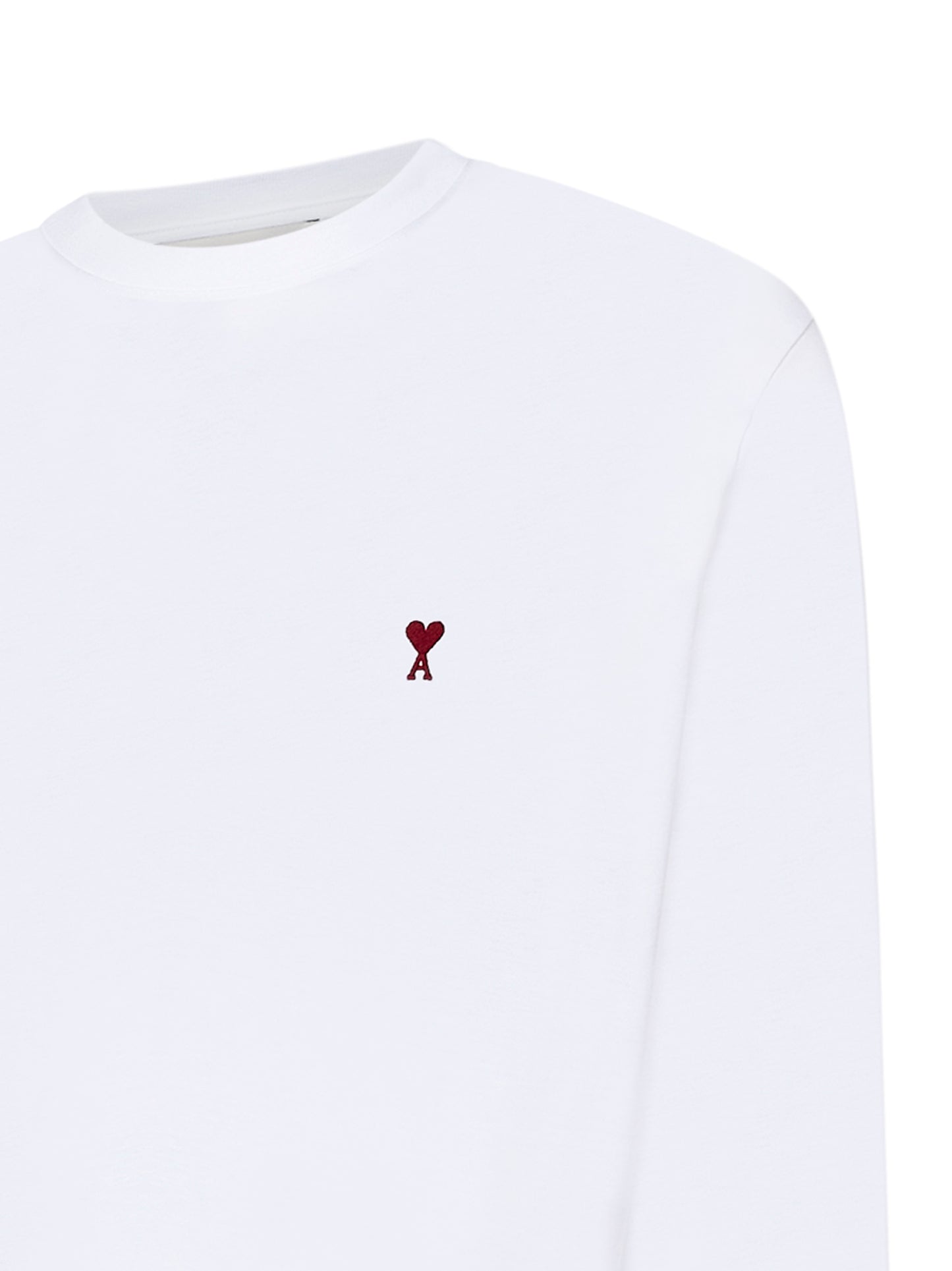 T-shirt a maniche lunghe Ami de Cœur in cotone bianco