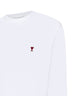 T-shirt a maniche lunghe Ami de Cœur in cotone bianco