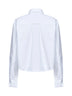 White cotton poplin cropped shirt
