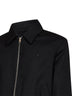Black wool gabardine Ami de Cœur padded jacket